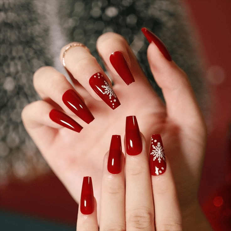 Coffin Christmas Nails
